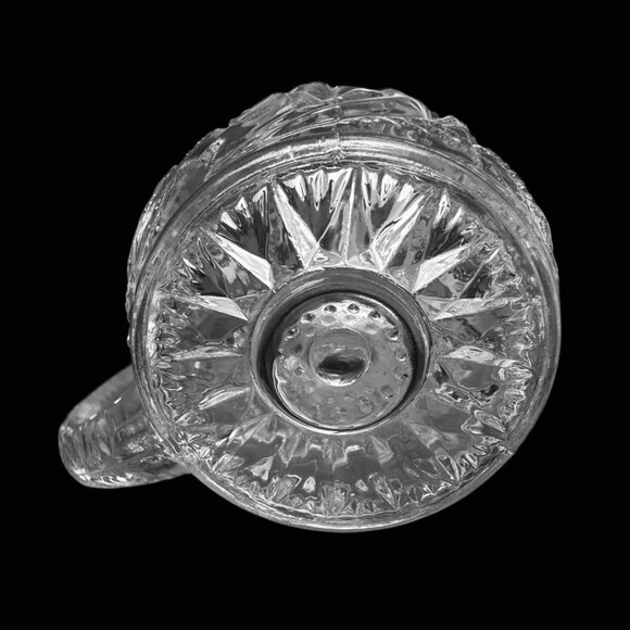 EAPG L.E. Smith Pinwheel Stars Punch Cups Set of 6 Clear Vintage Glass Excellent - Picture 7 of 7